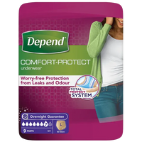 Depend Comfort Protect Underwear For Women Level 7 Large Pack Of 9