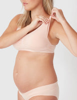 Bamboo Maternity Crop – Putty Pink