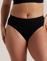 Bare Essentials Hi Cut Brief – Black | Seamfree Comfort & Sustainable Style