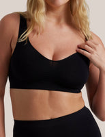 Bare Essentials Shaper Bra – Black | Seamfree Comfort & Light Support