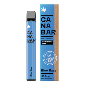 Canabar Disposable Vape Blue Razz - Disposable CBD Vape Device 500mg CBD + CBG