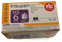 Insupen Original Pen Needles 6mm 31g, 100 Needles