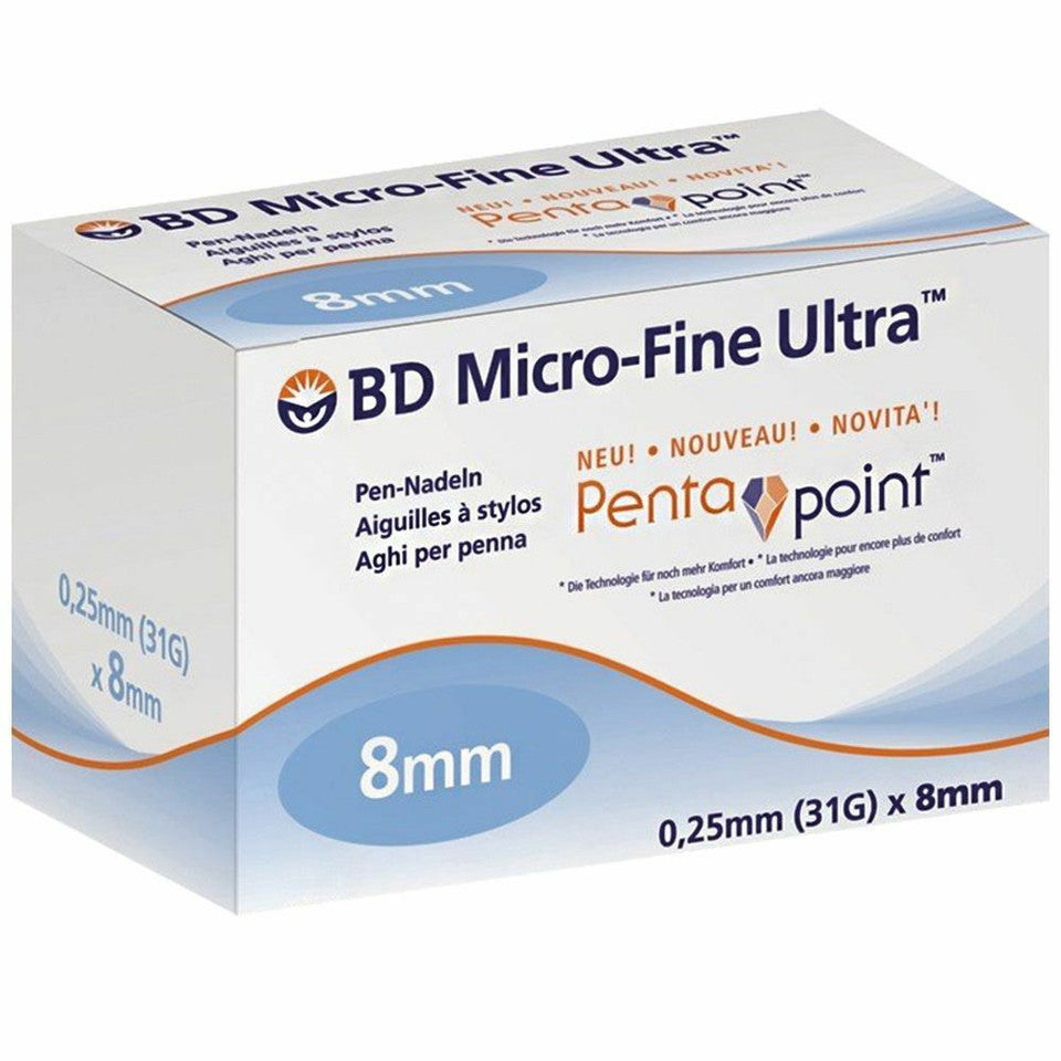 BD Ultra-Fine III Short Insulin Pen Needle, 31 G x 8 mm