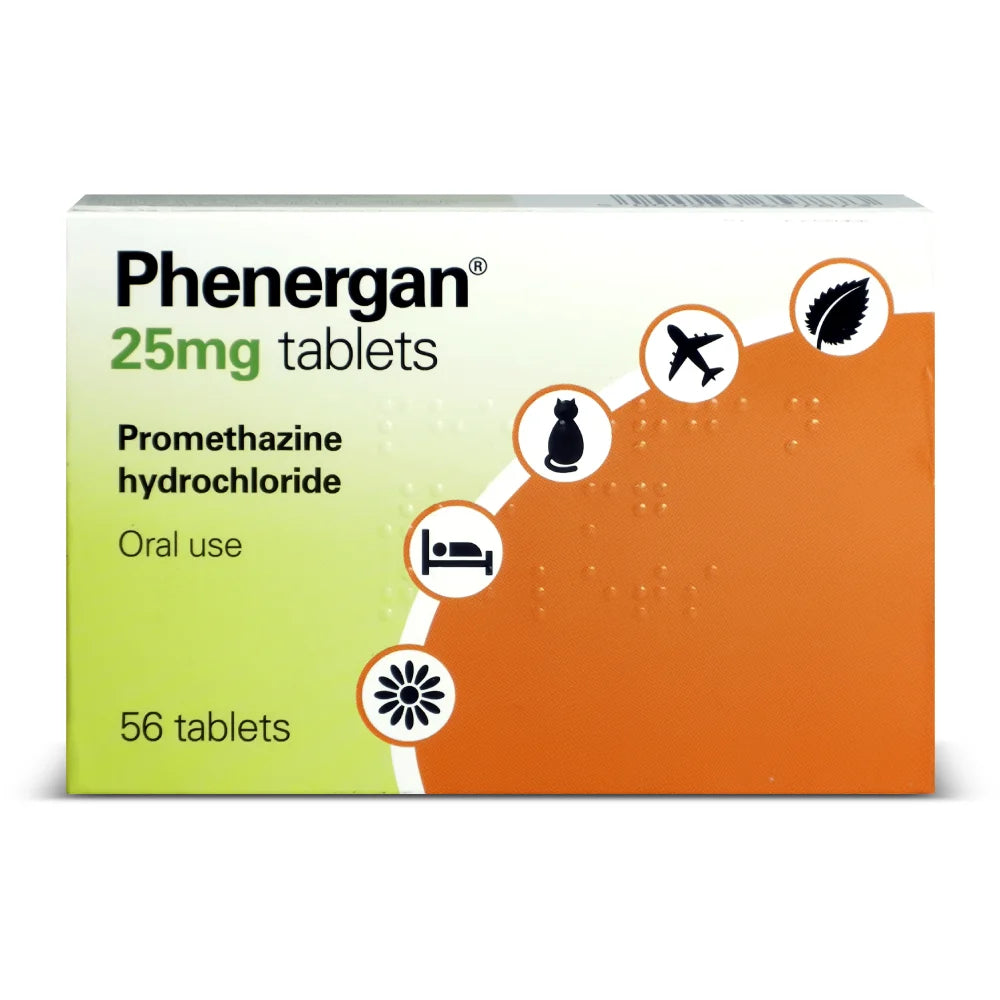 Phenergan 25mg Promethazine Hydrochloride 56 Tablets