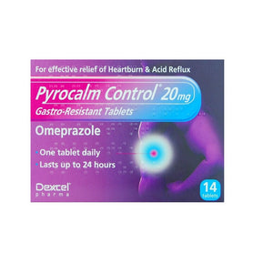 Pyrocalm Control Omeprazole 20mg Tablets - 14 Tablets