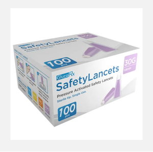 GlucoRx  Safety Lancets (30g-1.6mm)