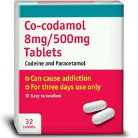 Co-Codamol - 32 x 8/500mg Tablets (Brand May Vary)