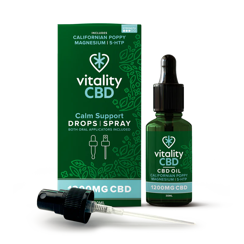 Calm Support CBD Drops & Spray 1200mg in 30ml
