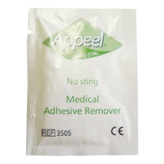 wipeaway wipes x 30 sachets adhesive remover ostomy colostomy
