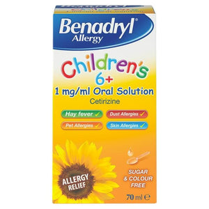 BENADRYL allergy children's 6+ 1mg/ml oral solution.