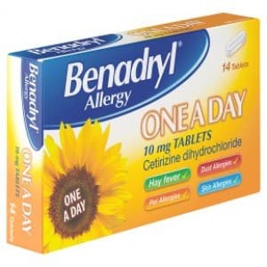 Benadryl Allergy One a Day 10mg.