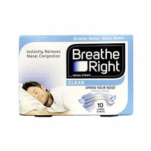 Breathe Right Clear Nasal Strips - Large (Pack of 10).