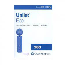 Unilet Eco Lancets 28g 0.375mm