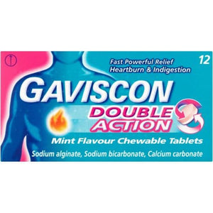 Gaviscon Double Action Mint Flavour Chewable 12 Tablets