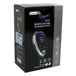 GlucoRx Nexus Blood Glucose Monitoring System.