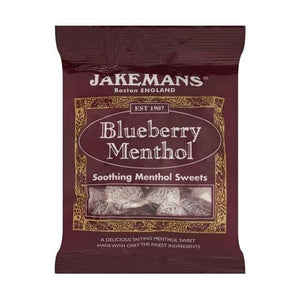 Jakemans Blueberry Menthol Soothing Menthol Sweets 100g.