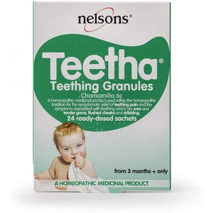 Nelsons Teetha Teething Granules 3+ Months - 24 Sachets.