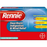 Rennie Heartburn, Indigestion & Wind Relief Chewable Tablets 12s