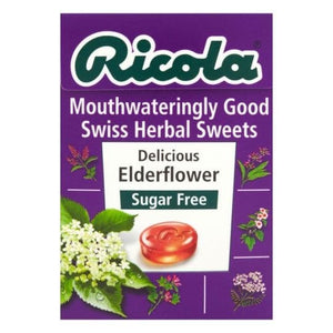 Ricola Elderflower Swiss Herb Drops Sugar Free 45g.