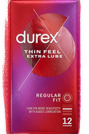 Durex Thin Feel Extra Lubricated Condoms -12 Pack