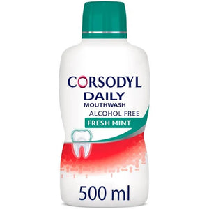 Corsodyl Daily Mouthwash Fresh Mint 500ml Alcohol Free