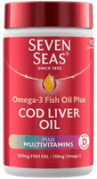 Seven Seas Cod Liver Oil Omega-3 Fish Oil Plus Multivitamins - 30 Capsules