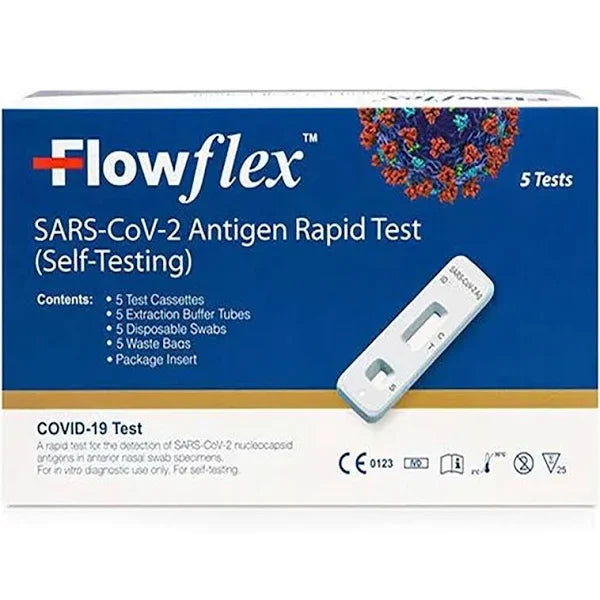 Flowflex SARSCoV2 Rapid Antigen Lateral Flow Test (5 tests)
