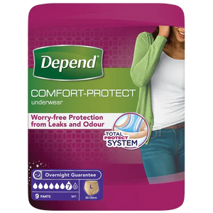 Depend Comfort Protect Underwear For Women Level 7 Large Pack Of 9