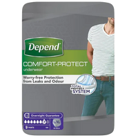Depend Comfort Protect Underwear For Men Level 7 Large/Extra Large Pack Of 9