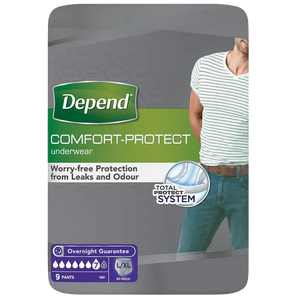 Depend Comfort Protect Underwear For Men Level 7 Large/Extra Large Pack Of 9