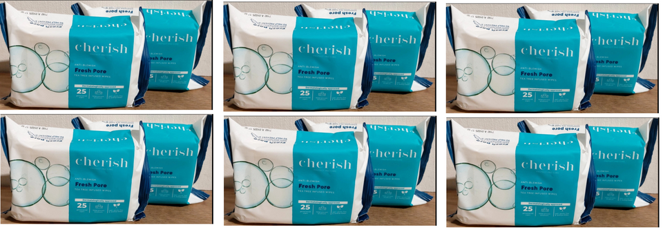1Cherish Anti-Blemish Fresh Pore Tea Tree Infused Wipes