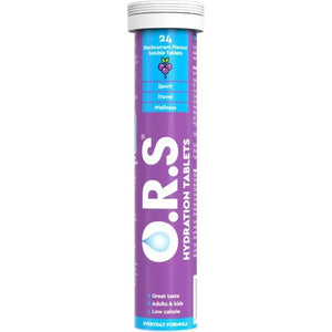 O.R.S. Hydration Tablets Blackcurrant Flavour – 24 Tablets