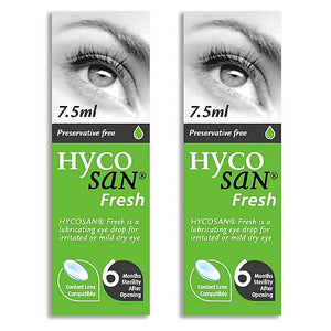 Hycosan Fresh Lubricating Eye 7.5ml Drops (Pack of 2)