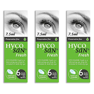 Hycosan Fresh Lubricating Eye 7.5ml Drops (Pack of 3)