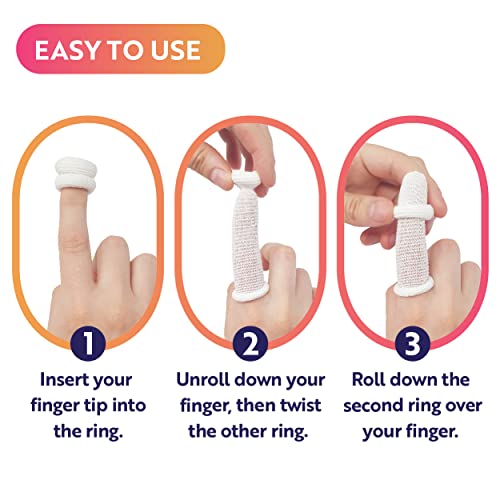 Snugfast White Finger Cots Buddies Tubular Bandage Dressings