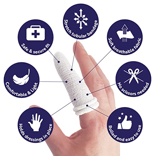 Snugfast White Finger Cots Buddies Tubular Bandage Dressings
