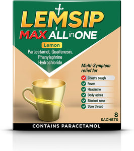 Lemsip Max All in One Lemon Sachets 8s