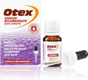 Otex Sodium Bicarbonate Drops for Effective, Gentle Removal of Excessive, Hardened Ear Wax, 10ml