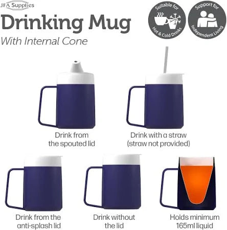 Adult Drinking Cup/Beaker/Mug for Disabled Adults with Easy Grip Handle5