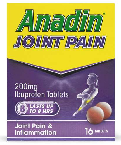 Anadin Joint Pain 200mg Ibuprofen Tablets – 16 Tablets
