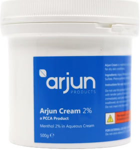 Arjun 2% Menthol Aqueous Cream 500g