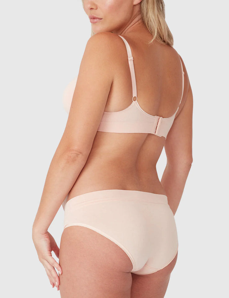 Bamboo Maternity Crop – Putty Pink2