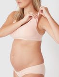Bamboo Maternity Crop – Putty Pink