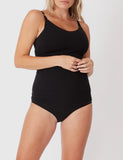 Bamboo Maternity Feeding Cami – Charcoal Marl1