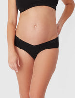 Bamboo Maternity Under Bump Brief – Charcoal Marl4