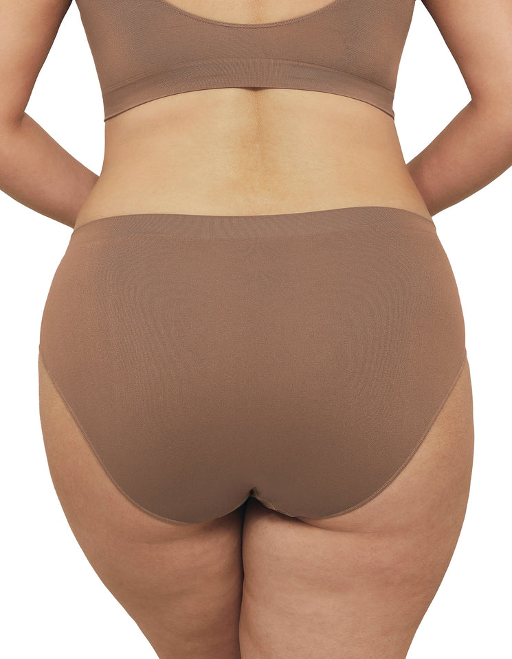 Bare Essentials Hi Cut Brief – Almond2