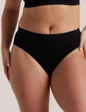 Bare Essentials Hi Cut Brief – Black | Seamfree Comfort & Sustainable Style