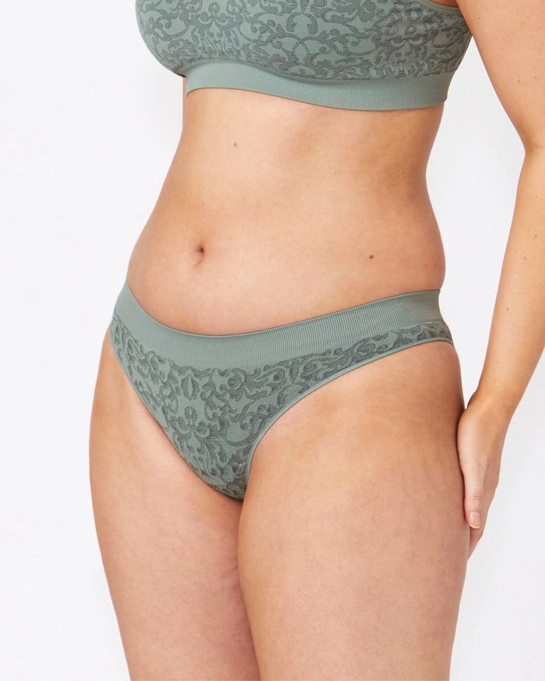 Bare Essentials Lace Cheeky Bikini Brief – Lagoon 1
