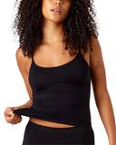 Bare Essentials Recycled Nylon Cami – Black | Seamfree Comfort & Eco-Friendly Design