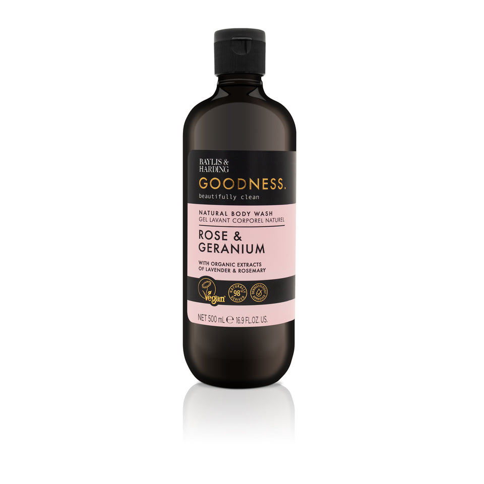 Baylis & Harding Goodness Rose & Geranium Body Wash 500ml